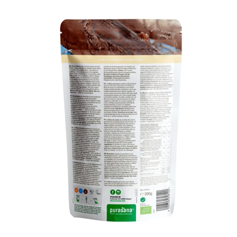 Purasana Spijsvertering | Energie*Acacia Vezels Raw Poeder - 200g - BIO