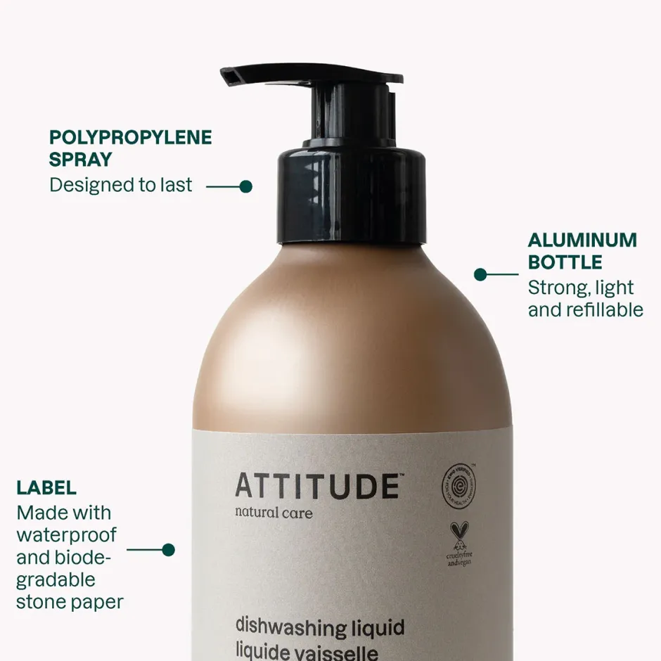 ATTITUDE Schoonmaakproducten | Afwasmiddel*Afwasmiddel - Geranium & Citroengras - 473ml