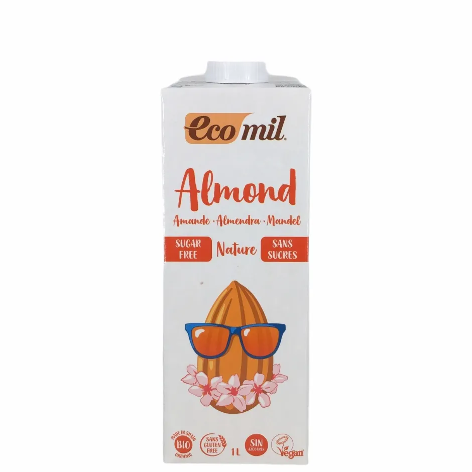 EcoMil Plantaardige Dranken*Amandeldrink Ongezoet - 1L - BIO