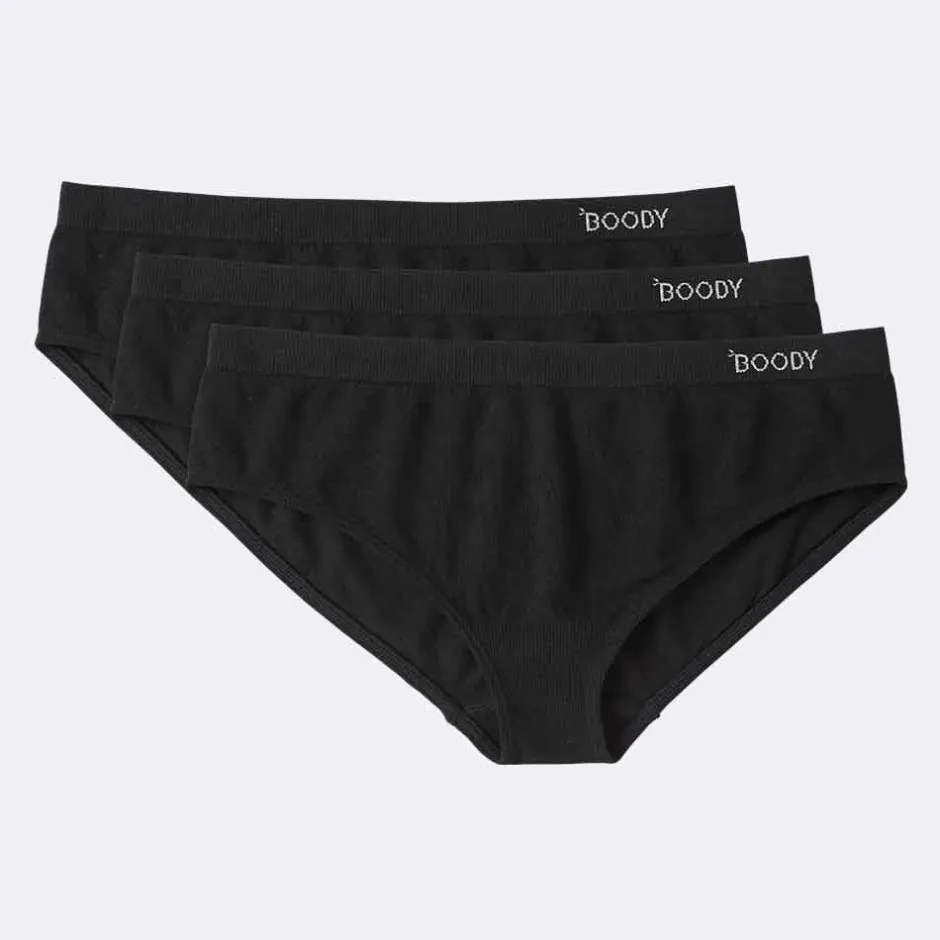 Boody Dames Slips*Bamboe Hipster - Zwart