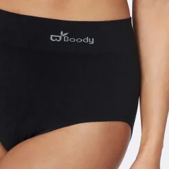 Boody Dames Slips*Bamboe Slip - Hoge Taille - Zwart