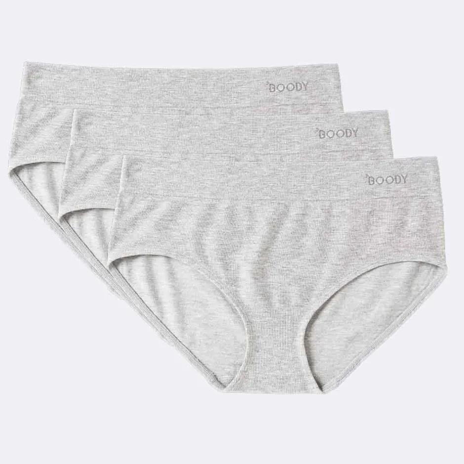 Boody Dames Slips*Bamboe Slip Midi - Lichtgrijs