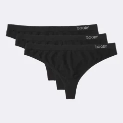 Boody Dames Slips*Bamboe String - Zwart