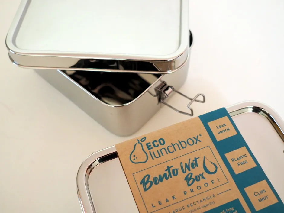 ECOlunchbox Rvs Lunchtrommels | Bewaren En Meenemen*Bento Wet Box Large Rectangle - 1200ml