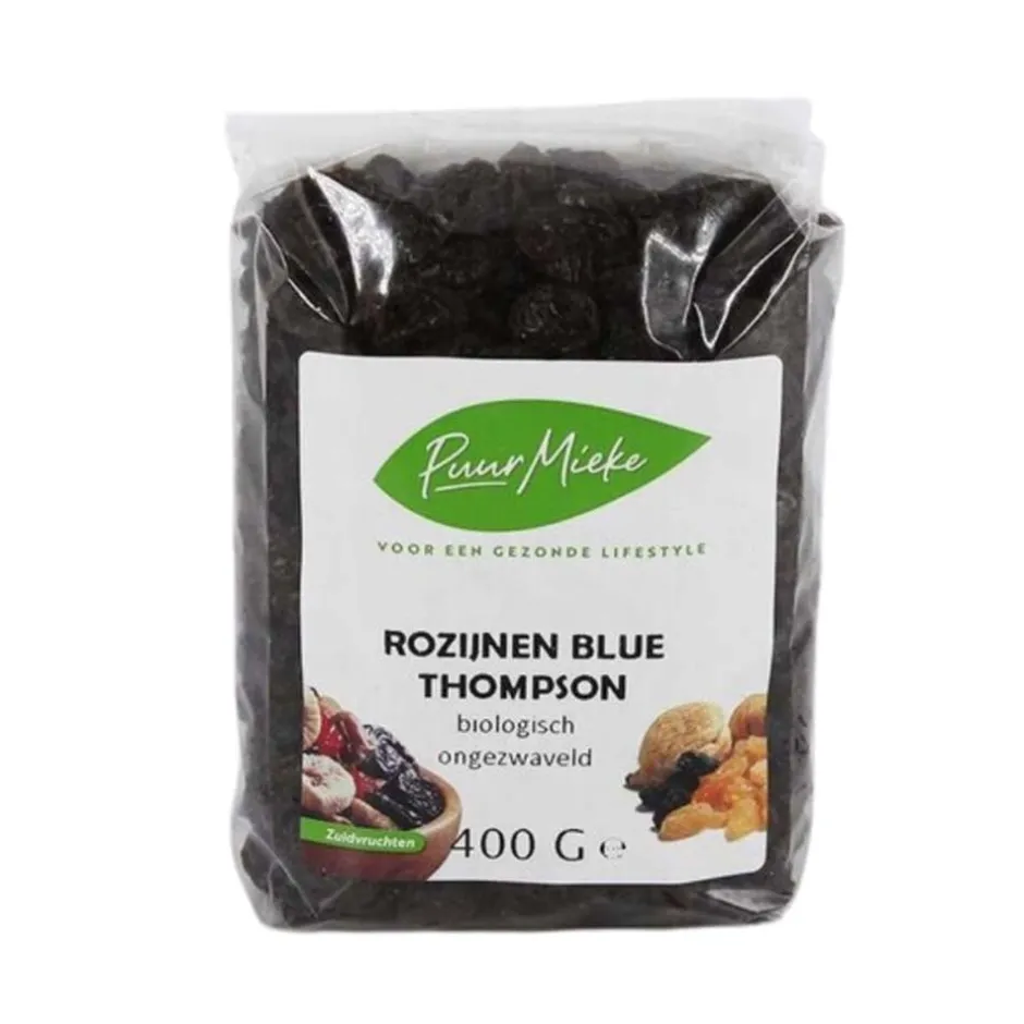 Puur Mieke Fruit & Noten | Bessen En Zuidvruchten*Blue Thompson Rozijnen - 400g - BIO