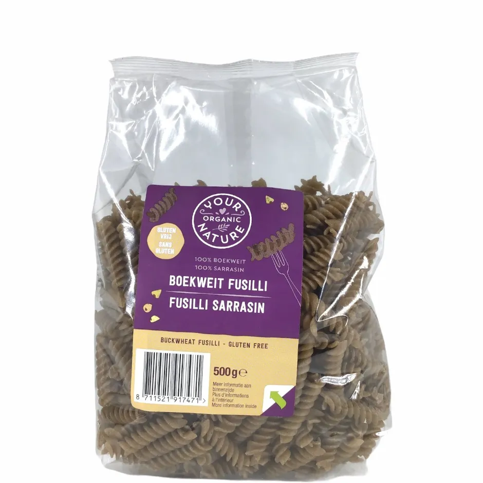 Your Organic Nature Pasta, Pizza En Noodles*Boekweit Pasta Fusilli 500g - BIO