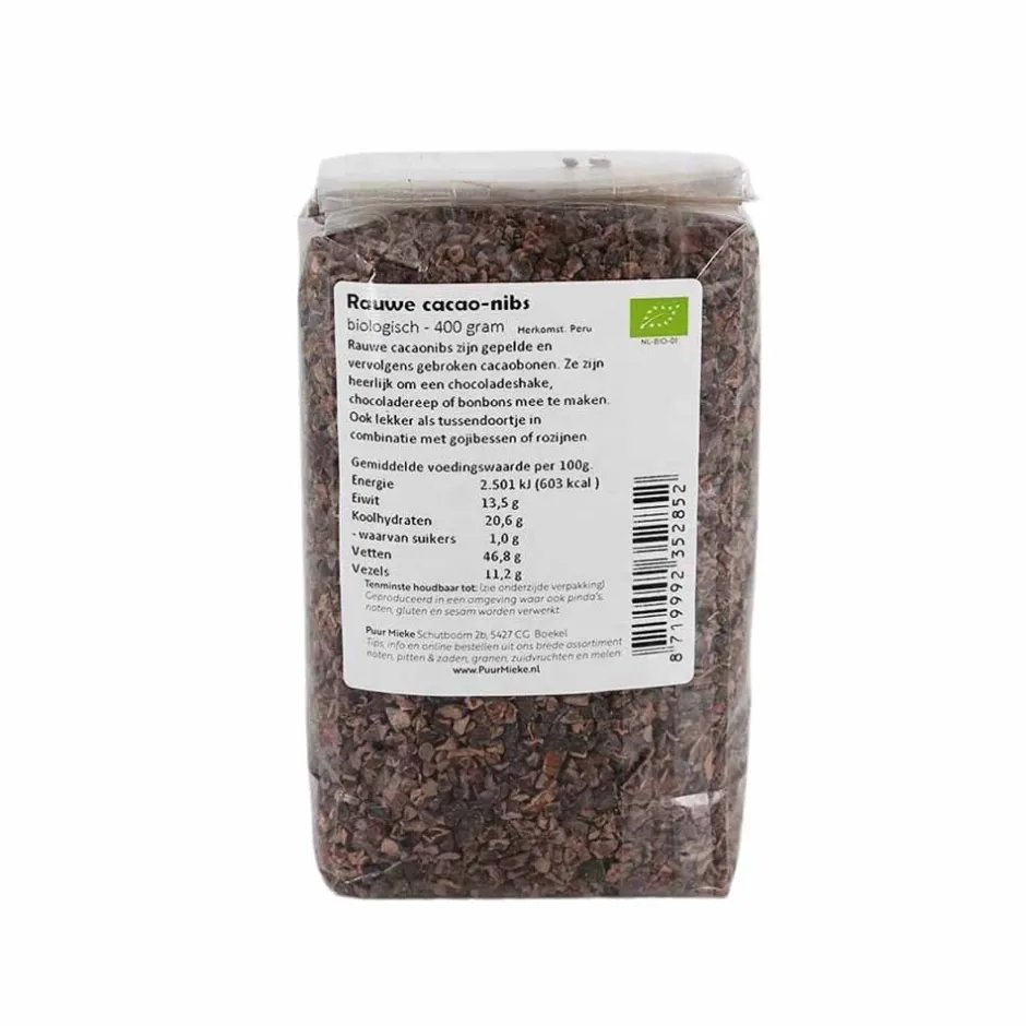Puur Mieke Cacao | Chocolade*Cacao Nibs - 400g - BIO