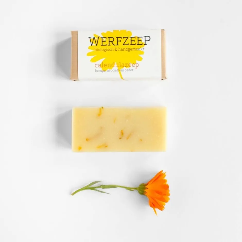 Werfzeep Reiniging | Hand- / Lichaamszeep*Calendulazeep Biologische Zeep - 100gr