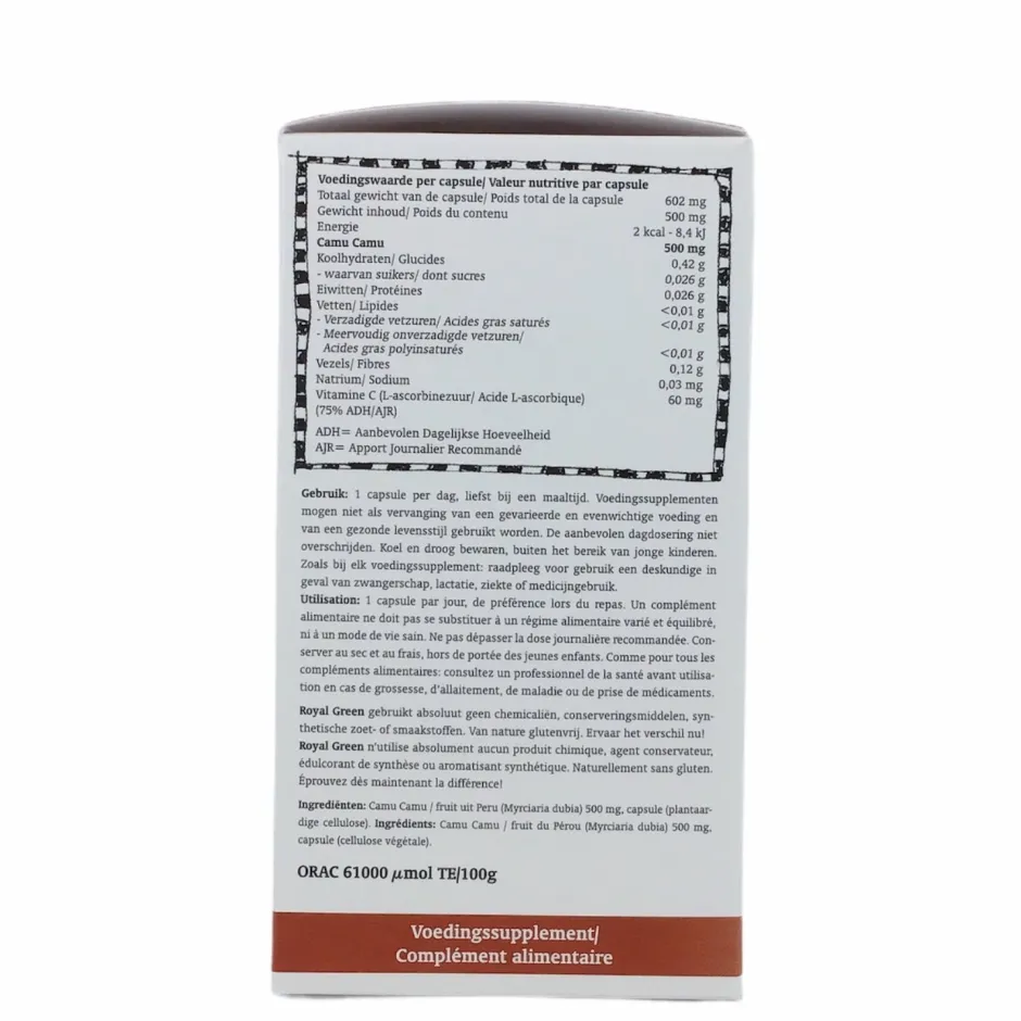 Royal Green Weerstand | Vitamine C*Camu Camu - Vitamine C - 120 vegicaps