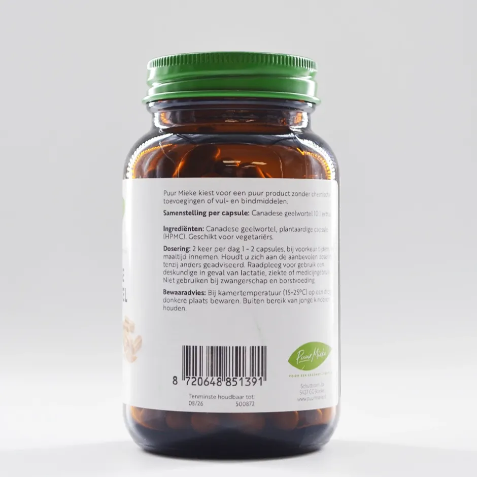 Puur Mieke Immuunsysteem | Specials*Canadese Geelwortel - 480mg - 90 caps
