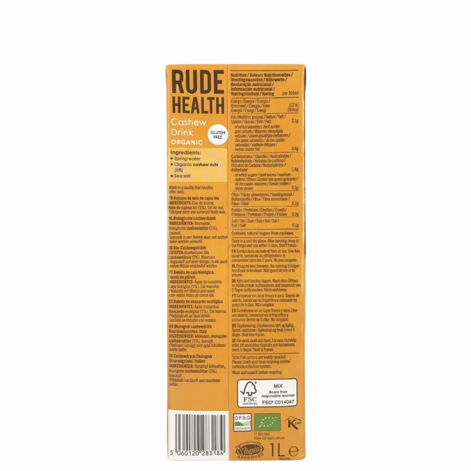 Rude Health Plantaardige Dranken*Cashew drink - 1L - BIO