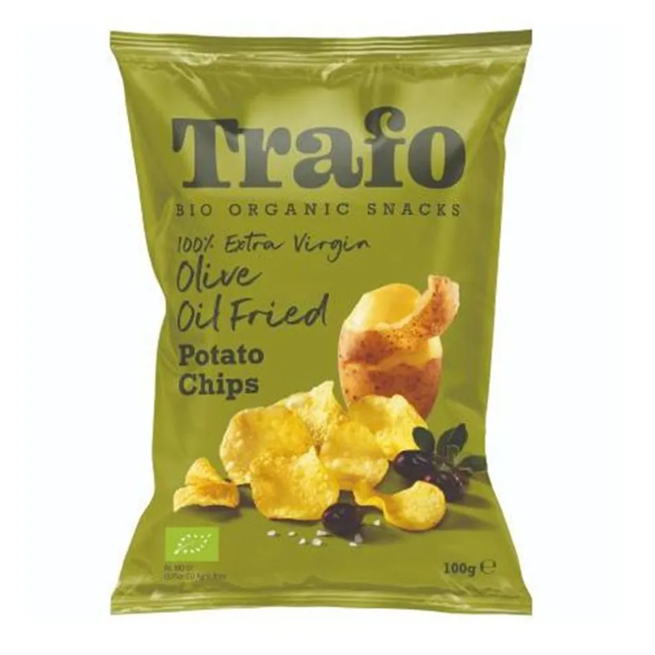 Trafo Chips & Zoutjes*Chips gebakken in olijfolie - 100g - BIO