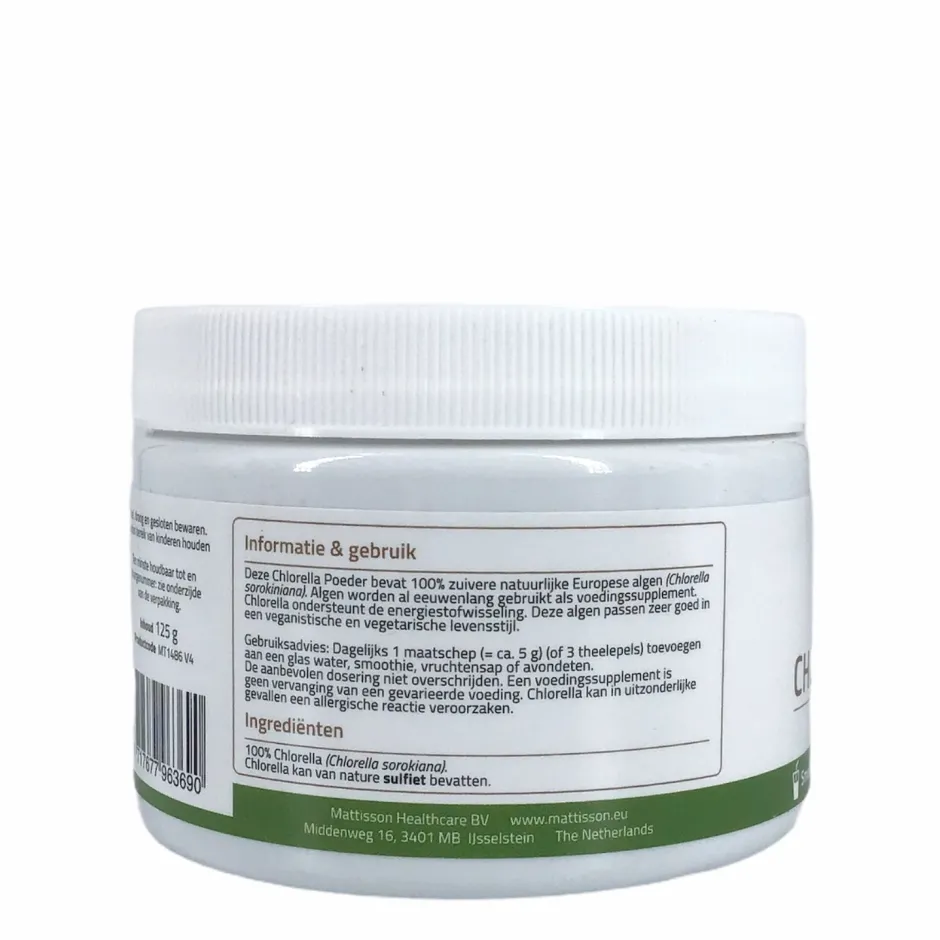 Mattisson Spijsvertering | Immuunsysteem*Chlorella Poeder - Chlorella sorokiniana - 125g