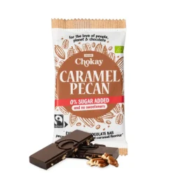 Chokay Chocolade*Chocoladereep - Extra Dark Caramel Pecan - 70g - BIO