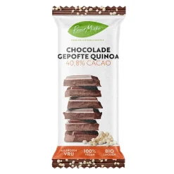 Puur Mieke Chocolade*Chocoladereep Gepofte Quinoa - 40,8% Cacao - BIO
