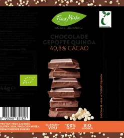 Puur Mieke Chocolade*Chocoladereep Gepofte Quinoa - 40,8% Cacao - BIO