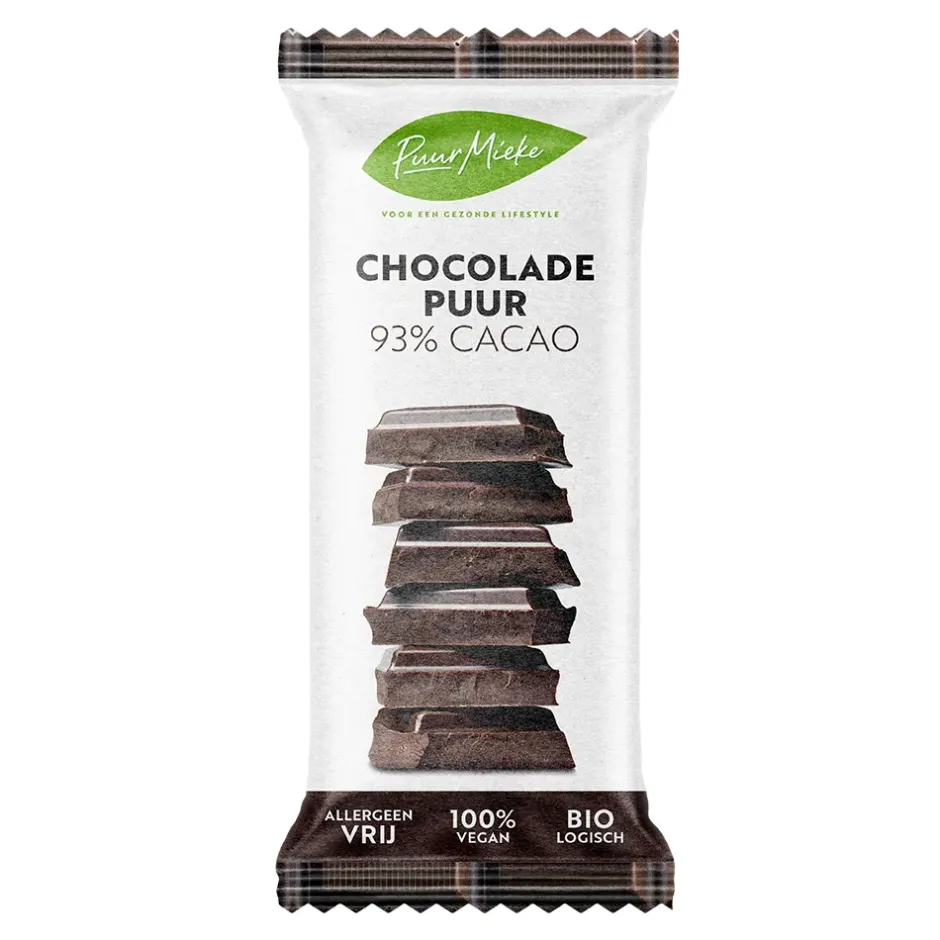 Puur Mieke Chocolade*Chocoladereep Puur - 93% Cacao - BIO