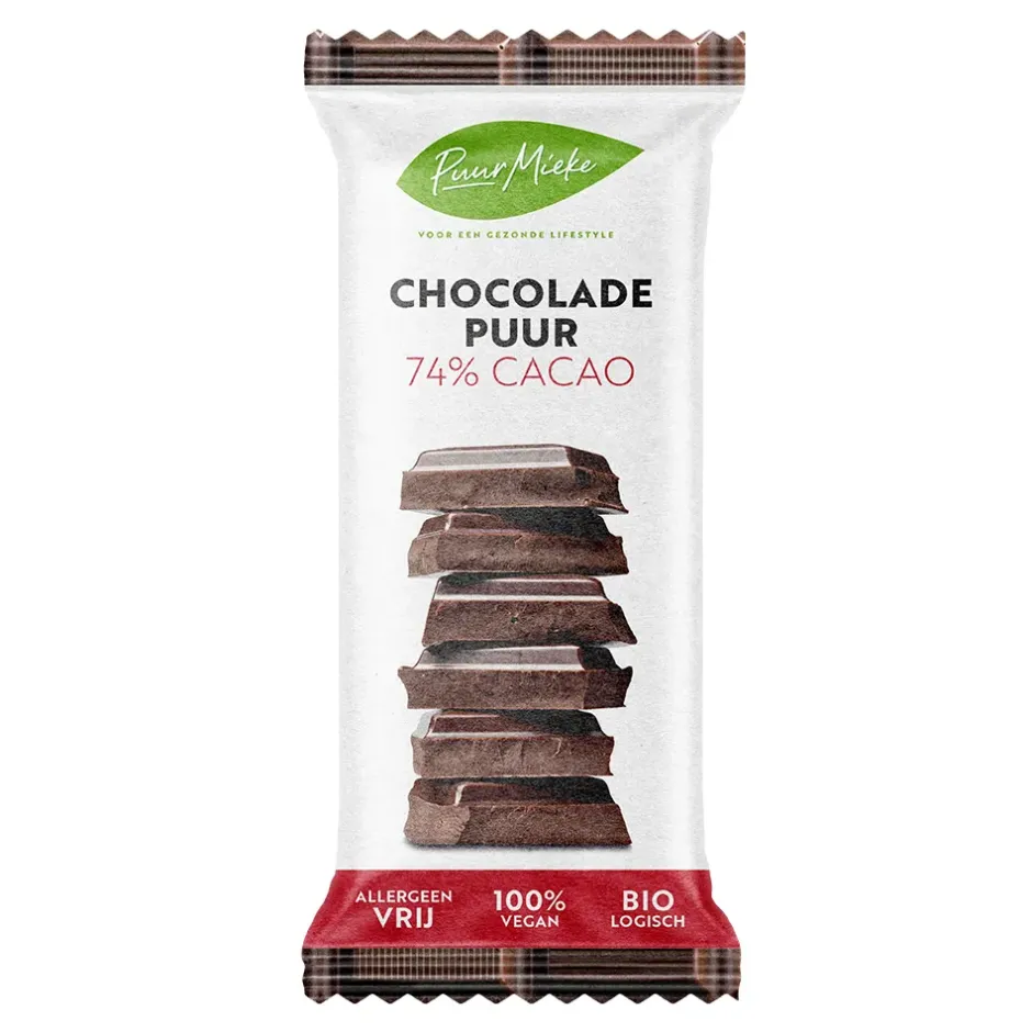 Puur Mieke Chocolade*Chocoladereep Puur - 74% Cacao - BIO