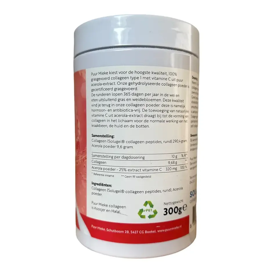 Puur Mieke Rimpels | Puur Mieke Supplementen*Collageen poeder met vitamine C gehydrolyseerd - 300g