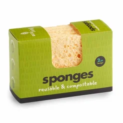 ecoLiving Afwassponsjes, Doekjes En Borstels | Afwasborstels, Doekjes En Sponsjes*Composteerbare Spons - Large - 2 stuks
