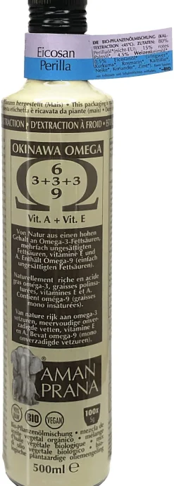 Amanprana Visolie / Omega 3 / Levertraan | Okinawaolie*Eicosan Perilla Olie (Okinawa) - 500ml - BIO