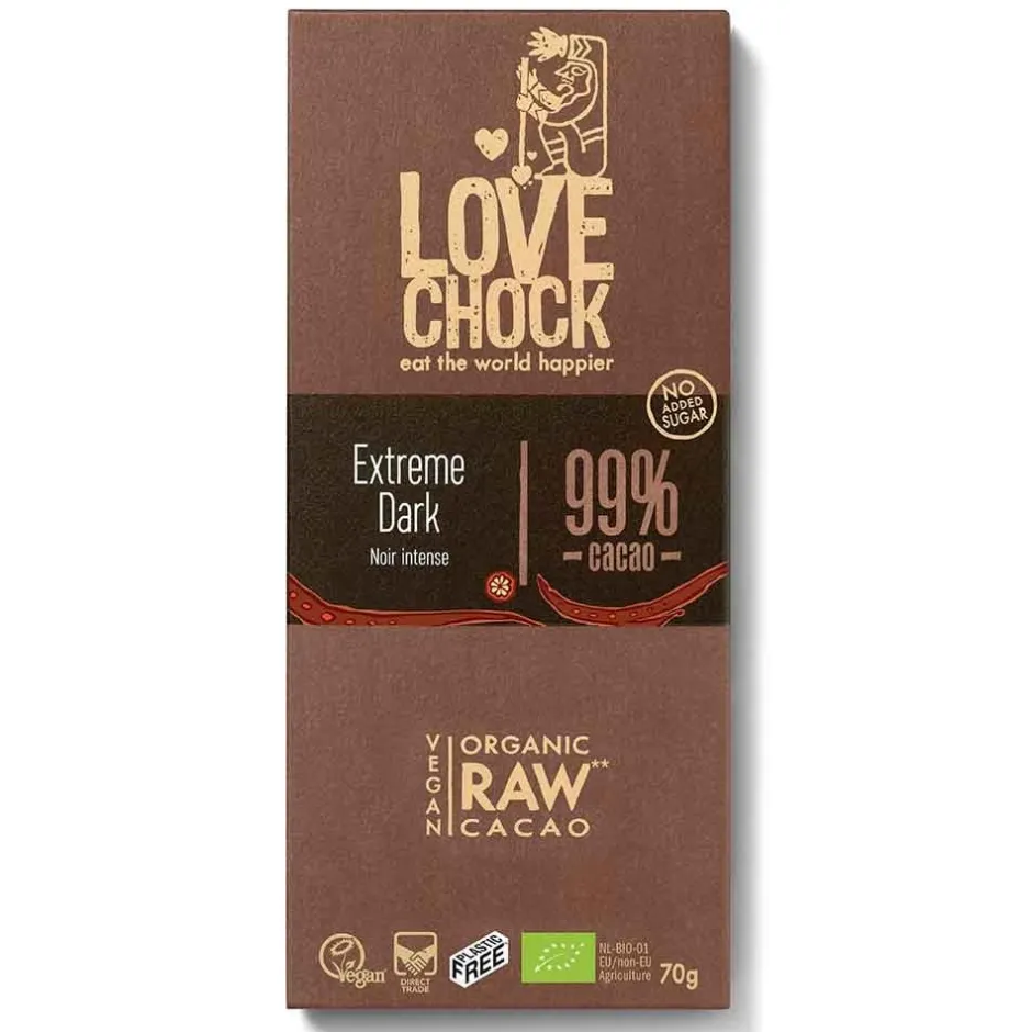 Lovechock Chocolade | Cacao*Extreme Dark 99% cacao - 70g - BIO