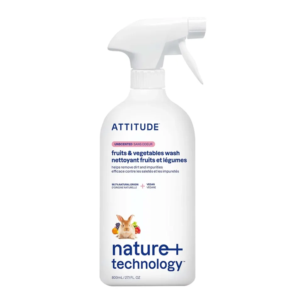 ATTITUDE Schoonmaakproducten*Fruit en Groente Reiniger - Spray - 800ml