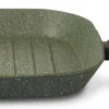 Natura Induction Grillpan - Ovenschaal*Grillpan zonder Teflon 28 cm met hout-look greep - Vegetek