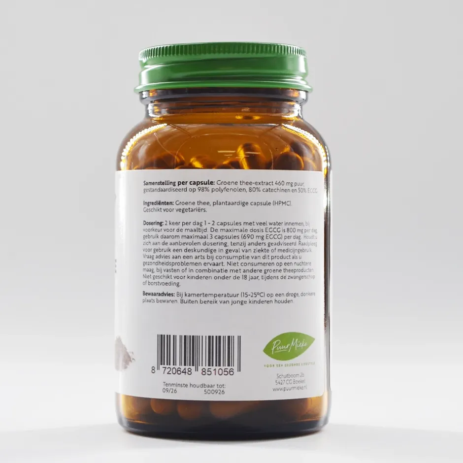 Puur Mieke Spijsvertering | Nachtrust*Groene Thee Extract - 460mg - 90 caps