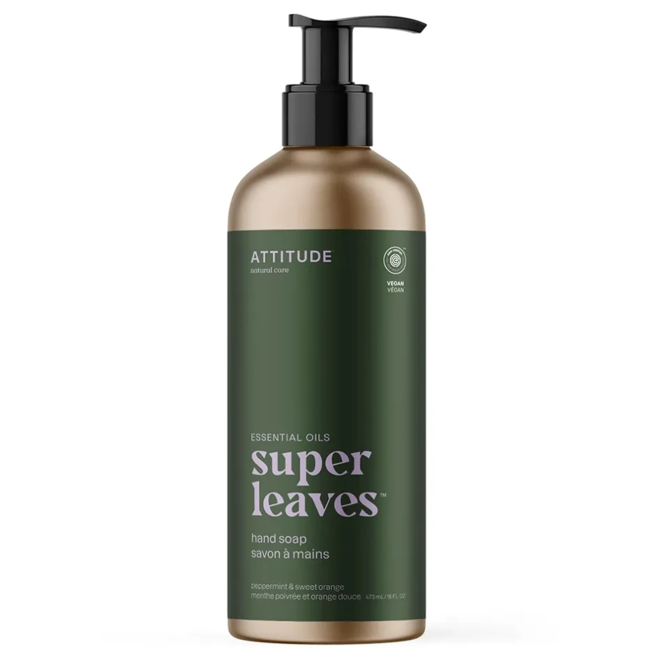 ATTITUDE Reiniging | Hand- / Lichaamszeep*Handzeep - Pepermunt & Zoete Sinaasappel - 473ml