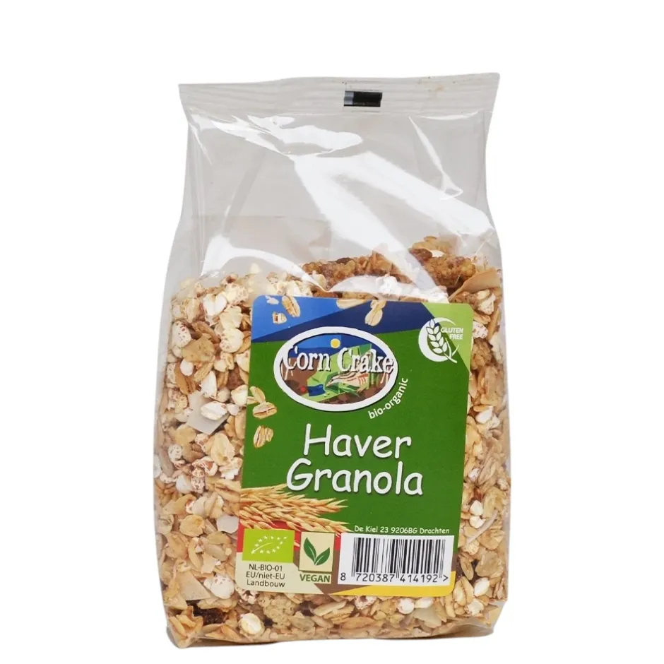Corn Crake Ontbijtgranen E.o. | Havermout Glutenvrij*Haver Granola - 250g - BIO