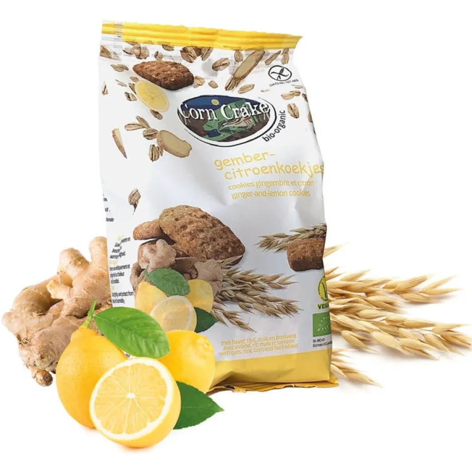 Corn Crake Koekjes*Haverkoekjes met Gember-Citroen - 150g - BIO