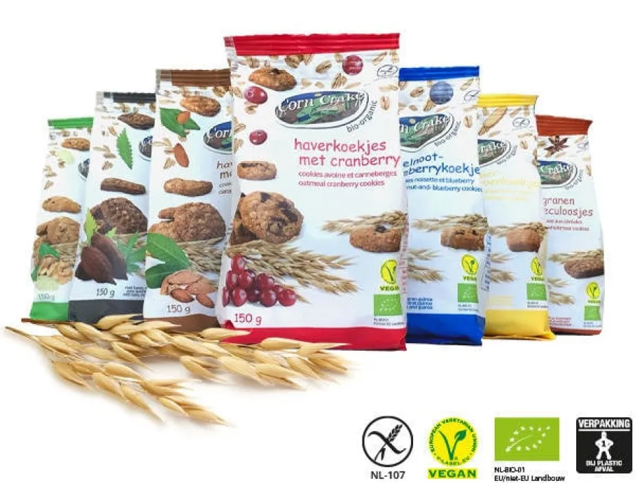 Corn Crake Koekjes*Haverkoekjes met Gember-Citroen - 150g - BIO