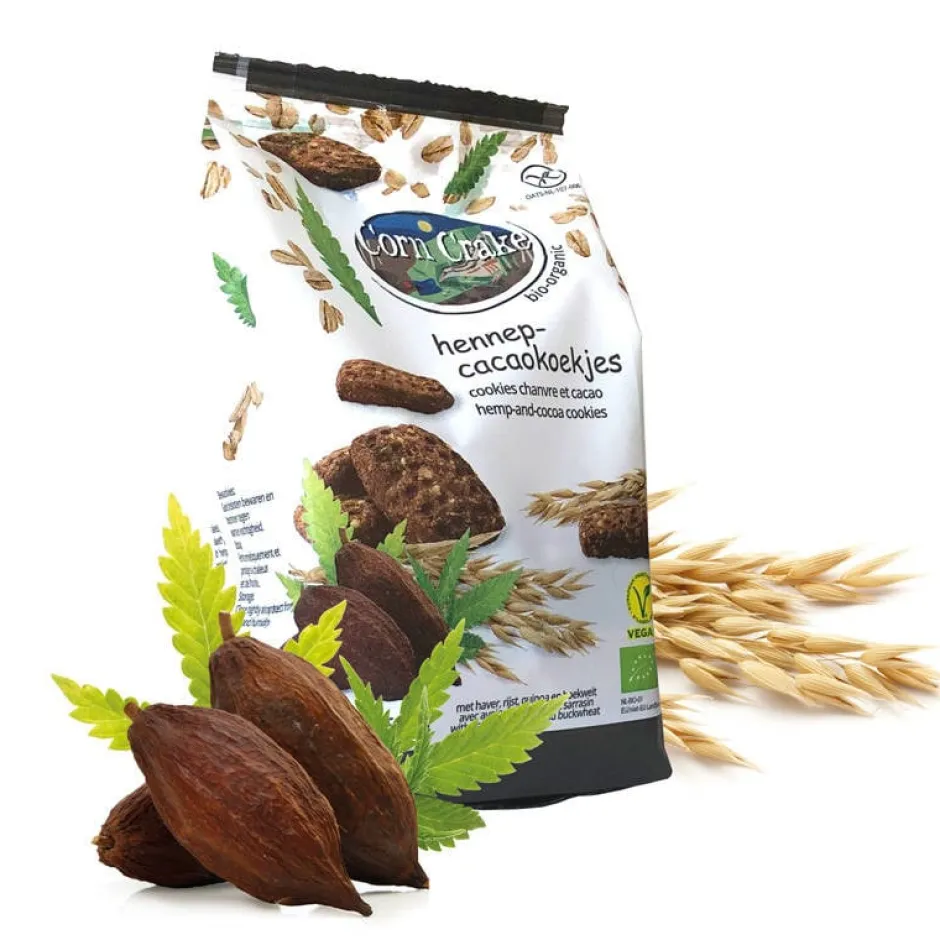 Corn Crake Koekjes*Haverkoekjes met Hennep-Cacao - 150g - BIO