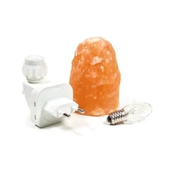 SelNature Stress | Nachtrust*Himalayazout nachtlamp voor stopcontact - Rotsje