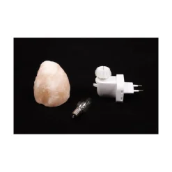 SelNature Stress | Nachtrust*Himalayazout nachtlamp voor stopcontact - Rotsje