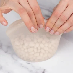 Food Huggers Siliconen Zakjes | Keukenhulpjes*Hugger Bag - Champagne Frost - 400ml