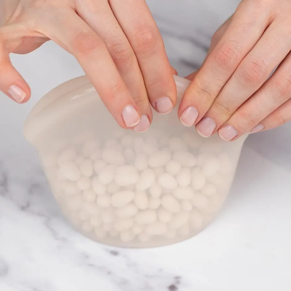 Food Huggers Siliconen Zakjes | Keukenhulpjes*Hugger Bag - Champagne Frost - 400ml