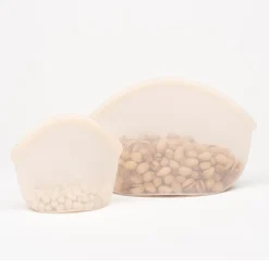 Food Huggers Siliconen Zakjes | Keukenhulpjes*Hugger Bag - Champagne Frost - 400ml