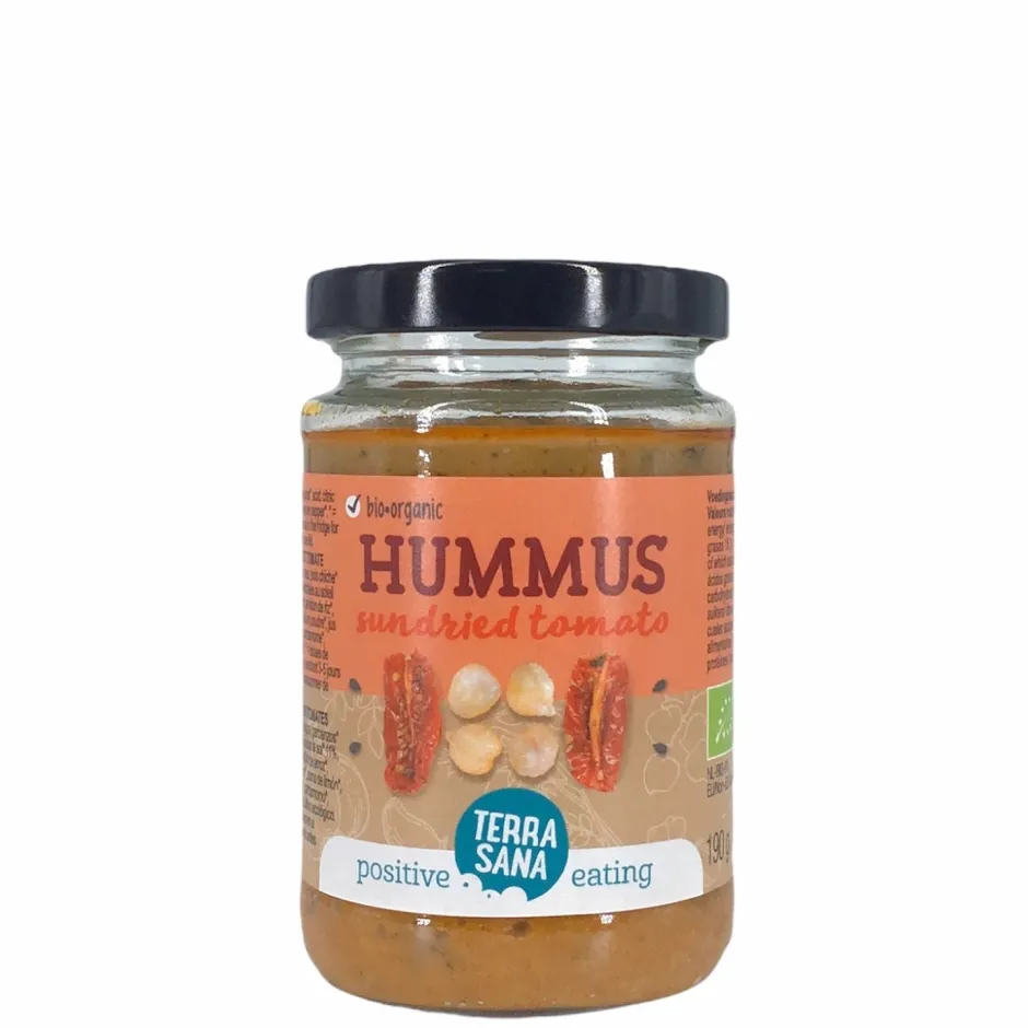 Terrasana Hartige Spreads*Hummus Spread met Zongedroogde Tomaten - BIO