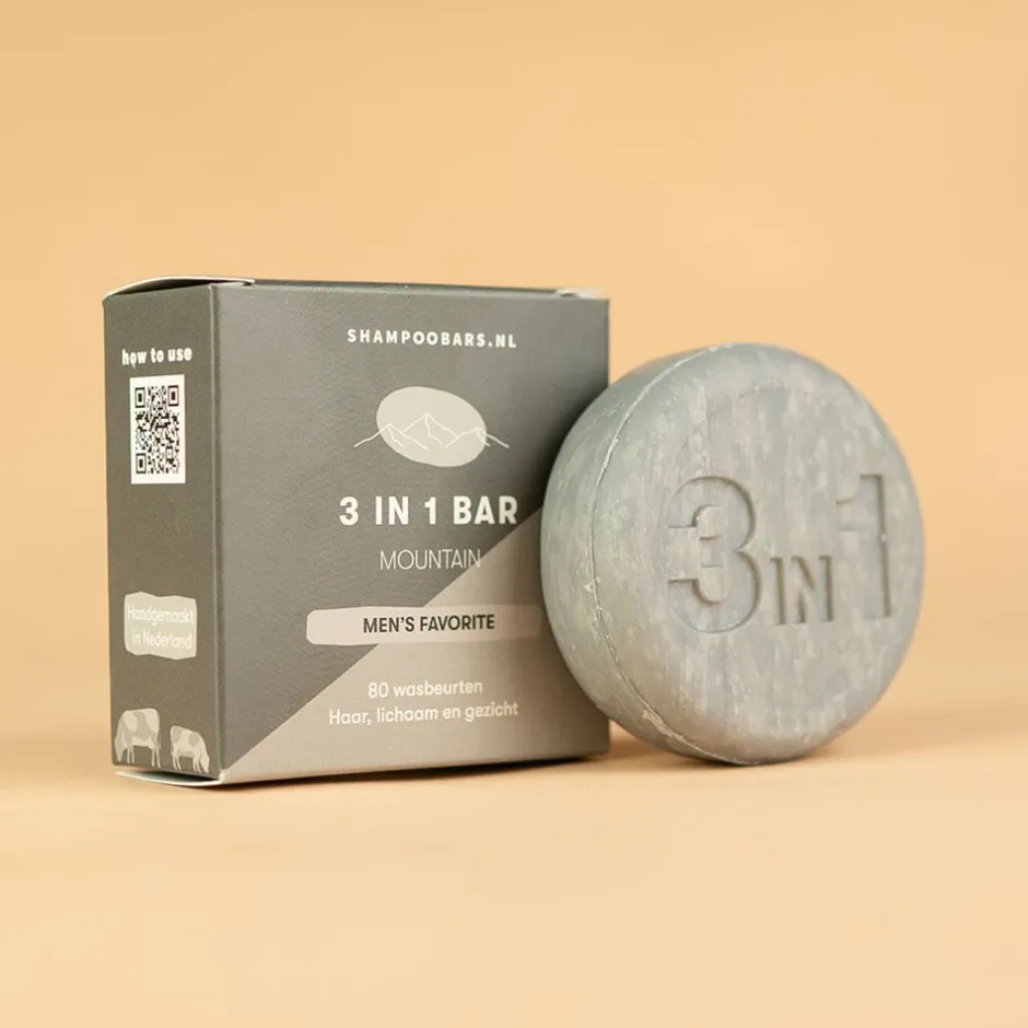 Shampoo Bars Reiniging | Haarverzorging/Shampoo En Conditioner*3-in-1 Bar - Mountain - 60g