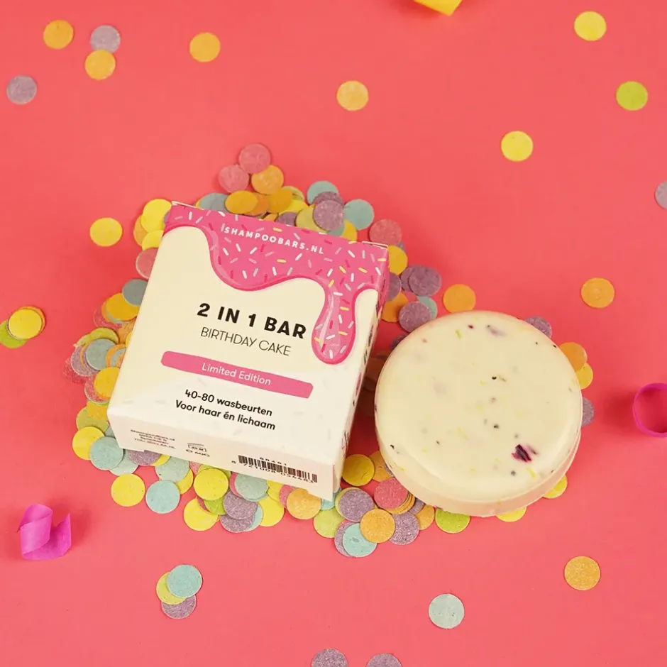 Shampoo Bars Haarverzorging/Shampoo En Conditioner | Lichaamsverzorging/Douche En Bad*2-in-1 Bar Birthday Cake - 60g