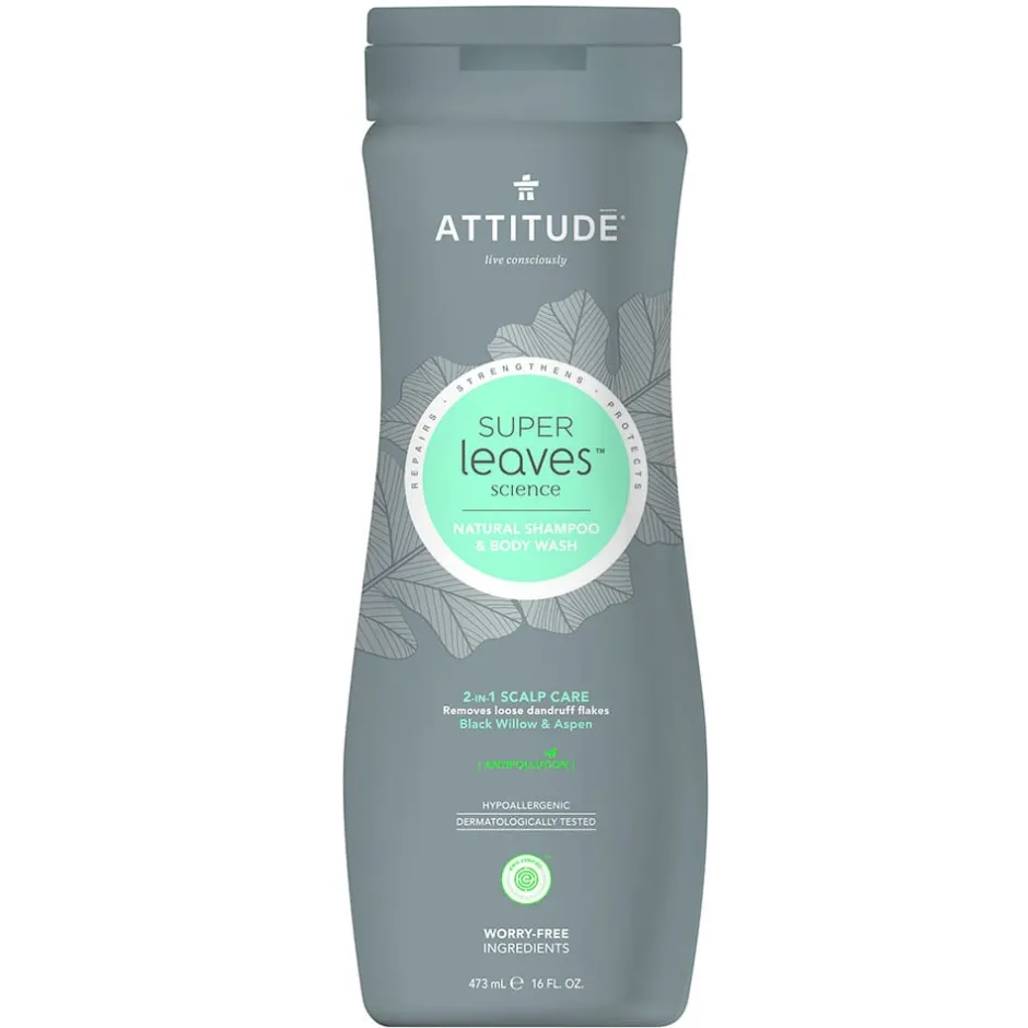 ATTITUDE Mannenverzorging | Bad En Douche*2-in-1 Scalp Care - Shampoo en Body Wash - Mannen - 473ml