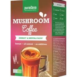 Purasana Koffievervangers & Latte's*Instant Mushroom Koffie - 6 sticks - BIO