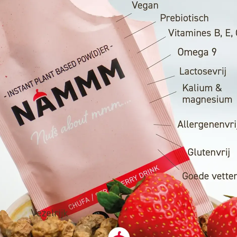 Nammm Spijsvertering | Darmen*Instant poeder voor Chufadrank - Aardbei