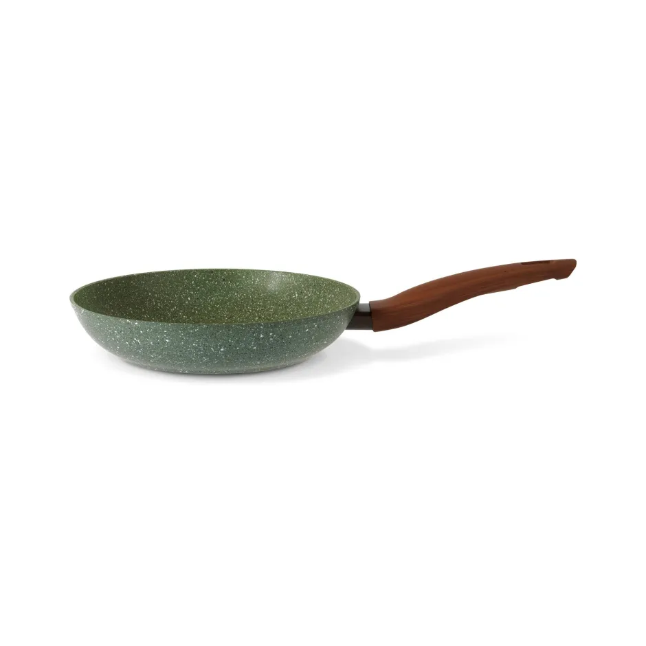 Natura Induction Koekenpan Zonder Teflon*Koekenpan 20cm met hout-look greep - VegeTek