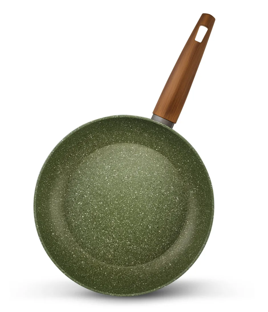 Natura Induction Koekenpan Zonder Teflon*Koekenpan 20cm met hout-look greep - VegeTek