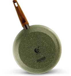 Natura Induction Koekenpan Zonder Teflon*Koekenpan 24cm met hout-look greep - VegeTek