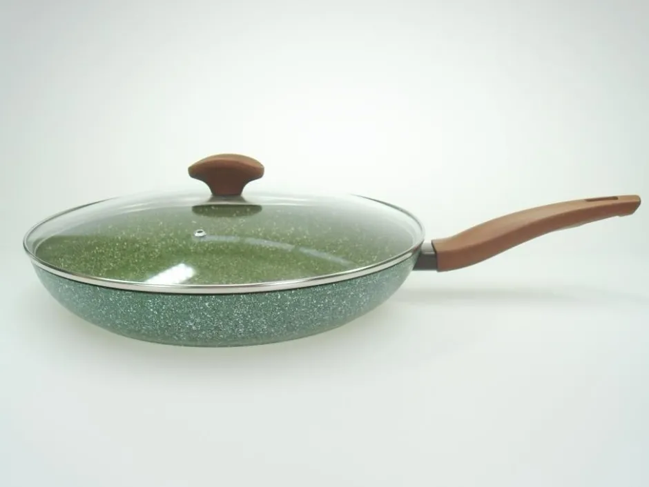 Natura Induction Koekenpan Zonder Teflon*Koekenpan 28cm met hout-look greep - VegeTek