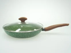 Natura Induction Koekenpan Zonder Teflon*Koekenpan 32cm met hout-look greep - VegeTek